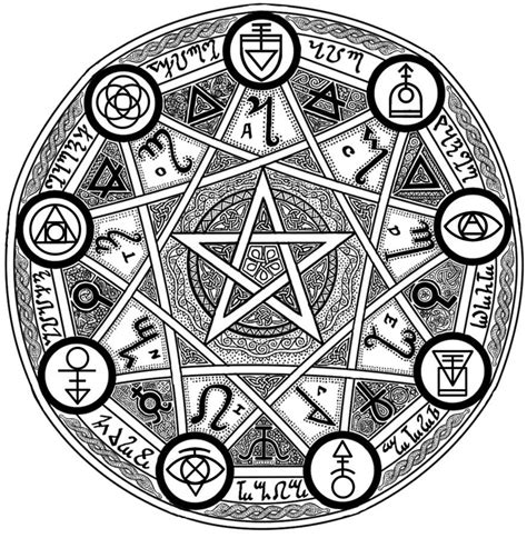 Mystic spell symbols